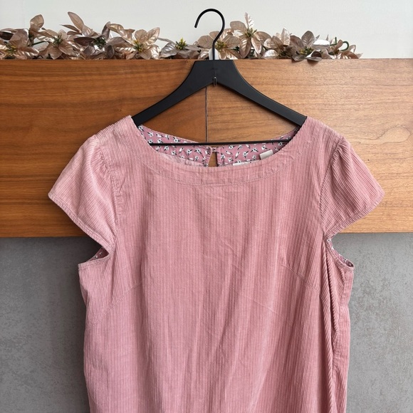Maeve By Anthropologie pink flounced corduroy dress, Size 14 - Picture 4 of 13